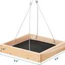 TT Nature Platform Bird Feeder for Outdoor, Eco-Friendly Wood Hanging Tray Bird FeedersDurable and Stable Great for Hanging Wild Birdfeeder Trays in Garden Outside