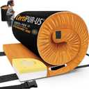 CYMULA Memory Foam Camping Mattress Pad, CertiPUR-US Sleeping Mat, Portable Roll Up Mattress for Adults, Camping Bed Pads for Sleepover, Car Bed with Travel Bag (Small Single/Cot-72x24x3 IN, Orange)