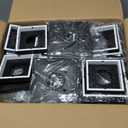 LeiDrail Solar Post Lights Outdoor, 2 Modes Aluminum Solar Deck Fence Cap Light Edison LED Bulbs for 4x4 5x5 6x6 Wooden Vinyl Posts, Patio Decoration Warm White & Cool White 8 Pack (Black)