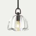 Botanist Crystal Dome Black Pendant Light,7" Crystal Modern Black Pendant Lights Kitchen Island, Hanging Crystals Dome Pendant, Farmhouse Kitchen Pendant Lighting Over Island, E12 Bulb Included