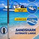 SandShark Anchor - Premium Screw in Boat Anchor, Pontoon Boat Anchor, Stainless Steel Shallow Water Anchor Pole, Sand Anchor w/Case - Essential Pontoon Boat Accessories