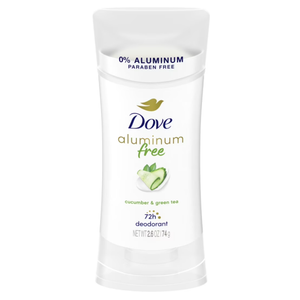 Dove Aluminum Free Deodorant for Women 3 Count Cucumber and Green Tea 72 hour odor protection 2.6 oz
