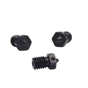 4pcs Hardened Steel Nozzles V6 Nozzle 0.4mm Compatible with V6 Hotend Prusa i3 MK3 MK3S Prusa mini Anycubic Mega 3D Printer Printing PEI PEEK or Carbon Fiber Filament (4x0.4mm)