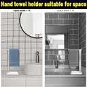 Standing Hand Towel Holder with Marble Base, 304 Stainless Steel Towel Rack, Countertop Stand Towel Ring for Bathroom (Brushed Nickel)