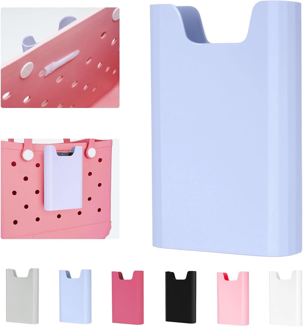 2 x Silicone Phone Holder for Bogg Bags, Attachment for Beach Bags, Phone Holder for Bogg & Similar Beach Bags, Compatible with Most Mobile Phones, Lavender