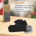 Winter Warm Gloves Men Women, Touch Screen Thermal Knit Wool Gloves with Fleece Lining for Outdoors (L/XL Adult, Black)