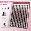 2 x Fairy Lash Clusters  140pcs Manga Eyelash Cluster, Natural 10-18mm Mixed Length Anime Individual Lashes, Invisible Clear Band DIY Cluster Lash Extension for Beginners