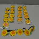 EBOOT 5 Pcs Flower Headband Daisy Wreath Headband Hippie Floral Crown for Festival Wedding Bridal Party(Yellow)