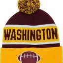City Beanie Knit Hat with Pom Winter Cuffed Cap Sport Fans Gift for Men Women