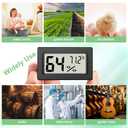 6-Pack Mini Hygrometer Indoor Humidity Meter, Mini Digital Thermometer Humidity Gauge Meter, Indoor Thermometer Hygrometer Monitor Fahrenheit () for Reptile Thermostat, Jars Reptile, Fridge