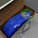 Flexible Race Track for Kids - 15Ft Car Track with 4 Vehicle in 1:64 Scale, 4M DIY Car Ramp Roll Up, Play Race Cars for 3 4 5 6 Year Old Boys Girls, Little People Gifts for Birthday Christmas (Blue)