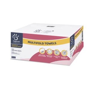 Papernet Multifold Paper Towels Powered by Dissolve Tech | Compatible with Universal Dispenser | 4,000 1-ply sheets, each 9.5 x 9.2, 250 Count