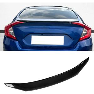 Rear Spoiler Wing Compatible with Honda Civic Sedan 2016-2021 10th Gen | Trunk Spoiler Wing Trunk Tail Rear Trunk Lid,Glossy Black,for Honda Civic 4-Door Sedan Accessories,Duckbill Spoiler