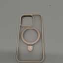 TORRAS Desert Titanium for iPhone 16 Pro Case Magnetic Stand, [Compatible with MagSafe][Flexible Stable Stand] Mil-Grade Protection Translucent Slim Anti-Scratch Ring Kickstand, Rose Gold 6.3", Ostand