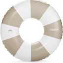 FUNBOY Giant Vintage Tan Stripe Inflatable Tube Pool Float with Cup Holder 48" | Large Pool Float for Adults | Inner Tube Swimming Pool Toys Swim Rings | Pool Lounger Float for Pool Party & Summer