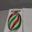 Maxcheck 1 Pcs Christmas Candy Platter Glass Candy Dish Tray Decorative Dessert Plate for Xmas Parties Holiday Treats Bowls Crystal Fruit Plates for Party Snack Storage (Large,Red Green Stripes)