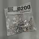 Snowflake Hair Clip White Christmas Hair Accessories, 10PCS Creative Elegant Rhinestone Ice Snow Princess Hair Clip (1.77 inch)