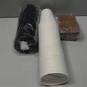 RACETOP 12 oz 50 pack Disposable Paper Coffee Cups with Lids and Sleeves (White)