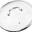 HEVSTIL 11.5 Inch Tempered Glass Lid for Frying Pan with Stainless Steel Handle - Vented Skillet Cover