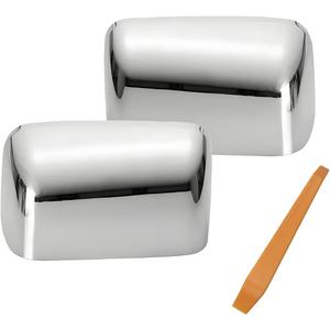 Directly Replacement Mirror Cover Cap Compatible with 2008-2016 Ford F250 F350 Super Duty Towing Mirror Chrome