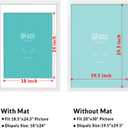 LaVie Home 20 x 30 Poster Frame White, Display Pictures 18x24 with Mat or 20x30 Without Mat, Stable and Sturdy Picture Frame and Polished Plexiglass, Horizontal and Vertical Format of The Wall1 Pack