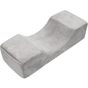 Eyelash Extension Velvet Lash Pillow Beauty Salon Memory Foam Neck Pillow for Lash Extension Grafting Make Up(Gray)