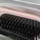 Go Brush Pro 2026 Hair Iron Straightener Brush 300M Negative Ions, Portable Mini Hair Straightening Comb for Women with 4 Temps Fast Heating MCH Ceramic Coating Smooth Frizz Hair Travel Gift Pink