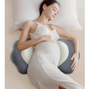 Pregnancy Pillows for Sleeping, Memory Foam Maternity Pillow Support for Back Belly HIPS, Adjustable Travel Wedge Pillow for Pregnant Women, Side Sleeping Pregnant Pillows with Velvet Cover