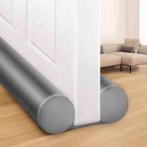 MAXTID Door Draft Stopper 36 Inch, Fits Door Gaps up to 1.7 Inch, Grey Under Door Sweeps Weather Stripping Large Door Noise Blocker Sound Proof Guard (Gray)