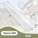 Gutter Guard, 5 inch Aluminum Gutter Guards, 10Pack-40ft, DIY Leaf Guards Protection for Gutters, 5" Rain Gutter Screen for Downspouts & Roof, Prevents Clogs & Debris, with Screws