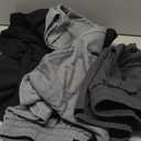 August Alley 4 Pack Men's Sweatpants Open Bottom with Pockets Drawstring Athletic Lounge Joggers Baggy Workout Pants (Large, Black, Black, Dark Mixed Gray, Light Mixed Gray)