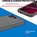 Anloes Case for T-Mobile Revvl 7 5G, Phone Case Heavy Duty Shockproof Dustproof Rugged Protective, 3 in 1 Bumper Cover for Revvl 7 5G(Without Built-in Screen Protector) (Black)