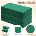100 Pack 17"x12" Disposable Dinner Napkins Linen Feel Paper Napkins Pre-Folded with Built-in Flatware Pocket for Wedding Party Kitchen