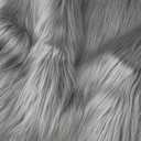 Gray Faux Fur Fabric for Crafts Squares Furry Fabric for Sewing, Costumes, Upholstery & Pillows Long Pile Faux Fur(Gray,20"x20")