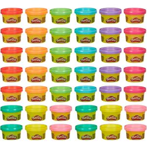 Play Doh Bulk Handout 42-Pack of 1-Ounce Modeling Compound Cans, Back to School Gifts, Prizes, & Party Favors, Kids Arts & Crafts, Preschool Toys, Ages 2+