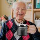 Funny Gag Retirement Gifts for Men,14 Oz Stainless Steel Retired Coffee Mug Cup with Lids&Straw for Coworkers, Dad, Grandpa, Friends, Teachers,Doctors, Boss, Christmas Gift Idea (Black)