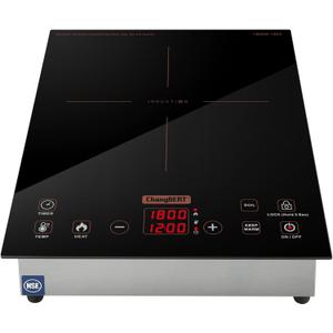ChangBERT Built-in & Countertop Induction Cooktop, NSF-Certified Commercial Grade Single Induction Burner, Large 8” Heating Coil, Low Noise, Precise Temperature Control for Apartments RVs Food Station