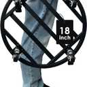 18 Inch Metal Plant Caddy with Wheels Heavy Duty,Large Rolling Plant Stand Indoor Outdoor Use,Round Plant Dolly with Heavy Casters,Rust-Proof Plant Roller Tray for Big Planters Pots,1-Pack