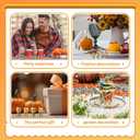 50 Pcs Fall Scarecrows, Thanksgiving Pumpkin Figurines, Fall Mini Resin Miniatures Thanksgiving Tabletop Decor for Garden and Yard Rubber Tabletop Shelf Sitters Decoration