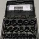 DPTOOL 22 Piece Bolt Nut Extractor Set, 1/2" and 3/8" Drive Impact Lug Nut Remover Socket Tool, Wheel Lock Removal Kit for Extracting Damaged, Stripped Frozen Nuts & Screws Twist Socket Set