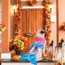 Mermaid Dog Halloween Costume - Funny Shiny Dog Clothes Mermaid Costume for Small to Medium Dogs Puppy, Pet Cat Cosplay Outfit Apparel for Christmas Birthday Parties Photo Props