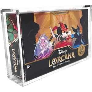 Premium Acrylic Display case for Disney Lorcana Booster Box, with Magnetic Close