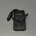 300W Car Power Inverter, DC 12V to 110V AC Car Plug Adapter with LED Display, 65W/24W USB-C Fast Charging Car Outlet Adapter to Wall Plug,Portable Car Charger with Switch Control Converter for Laptops