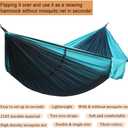 AnorTrek Camping Hammock with Mosquito Net, Double & Single Lightweight Portable Hammocks with Tree Straps, Parachute Hammock for Camping, Backpacking