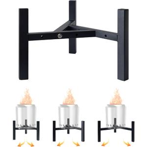 Adjustable Tabletop Fire Pit Stand for Mesa XL, Fire Pit Accessory Fit for Fire Pits, Metal Fireplace Tool with Anti-Slip Pads, Portable Camping Stand, Black