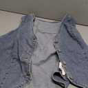 Floerns Women's Plus Size Sleeveless Vest Denim Jacket Button Front V Neck Waistcoat (XX-Large Plus, Blue)