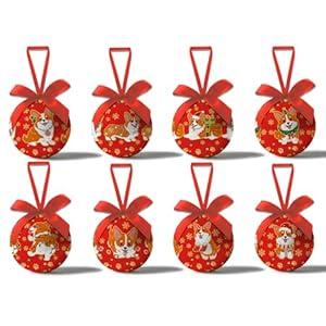 Corgi Christmas Decor - Cute Dog Christmas Tree Decorations Corgi Ornaments Hanging Balls, Cute Decorations Ball 2.36 Inch for Xmas Tree Party Home Holiday，Xmas Gifts Set of 16Pcs