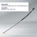 Flylin Oil Dipstick, Dip Stick for Chevrolet Small Block SBC 265 283 305 327 350 383 400 - Flexible Engine Replacement Oil Level Indicator (Sliver, 1955-1979)