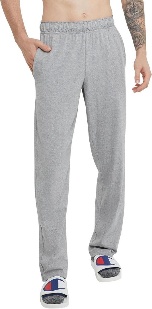 Champion Men's Lightweight Open-hem Lounge Pants (Reg. Or Big & Tall) (Oxford Gray - C Patch Logo)
