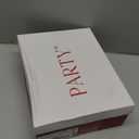 Women's Closed Toe Pumps 3-Inch Chunky Heels Pumps Ankle Strap Dress Wedding Shoes (7.5)